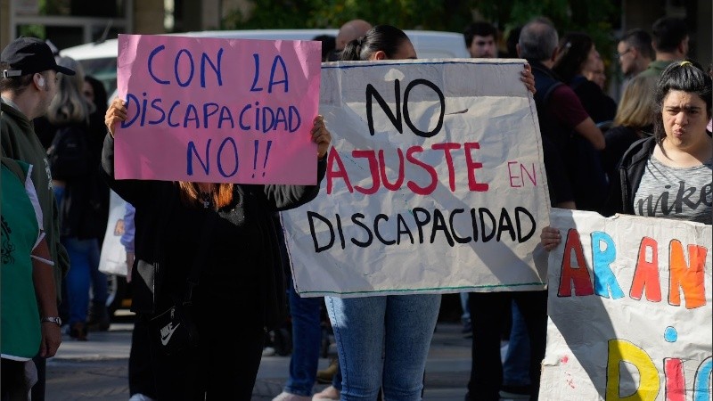 Marcha de trabajadores de discapacidad