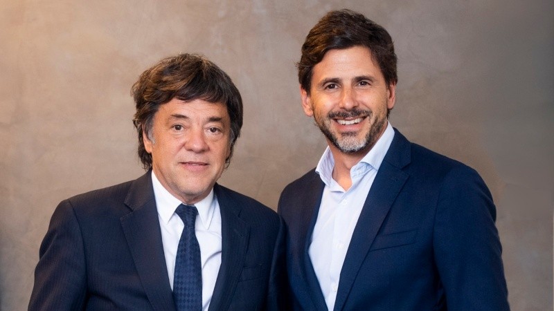 El empresario Gustavo Scaglione y el CEO de Telefe, Darío Turovelzky
