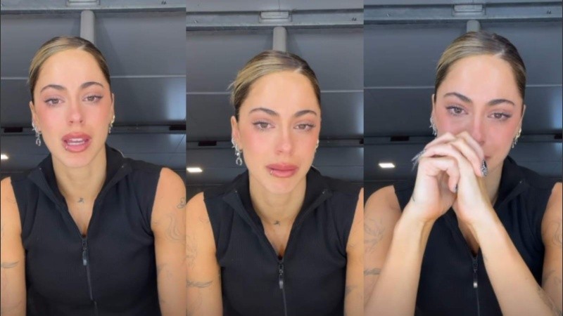 La cantante se mostró llorando en el video donde anunció la reprogramación.