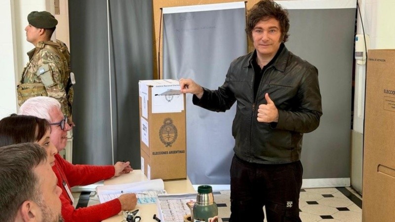 El presidente en la votación de este domingo,