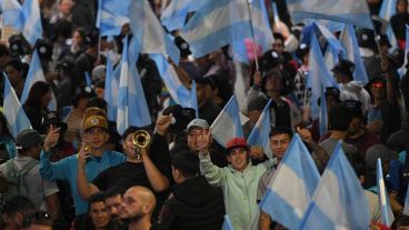 El búnker de Fuerza Patria en La Plata.