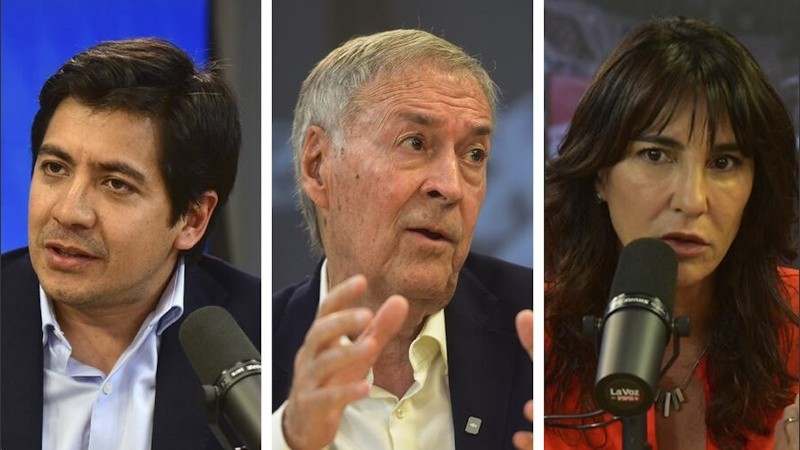 Gonzalo Roca, Juan Schiaretti y Natalia De la Sota.