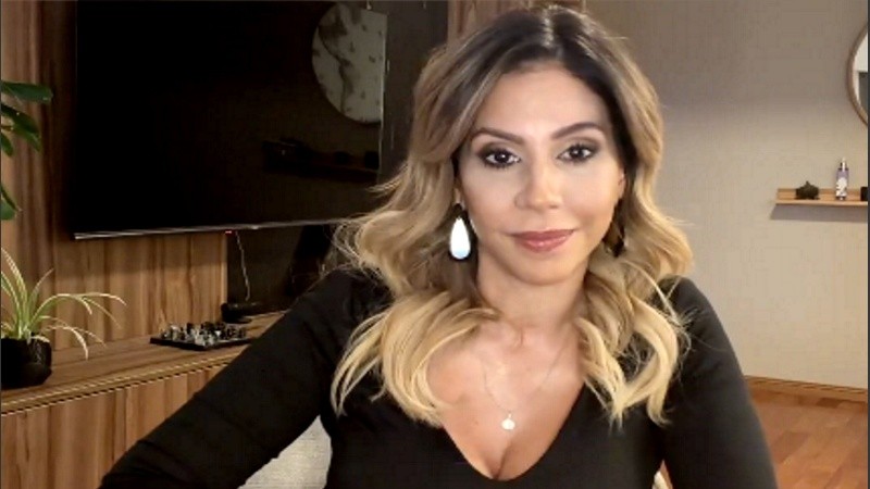 Romina Diez en el video que compartió en sus redes sociales.