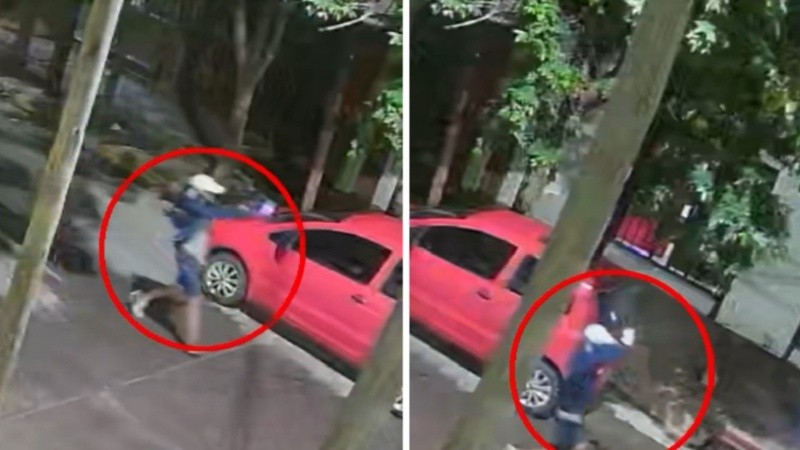 El ataque contra la academia de danza quedó registrado en imágenes.