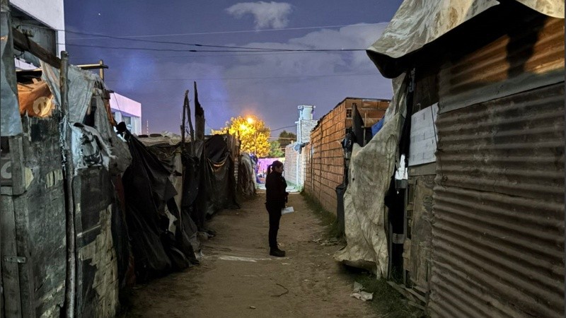 El pasillo donde ocurrió el crimen.