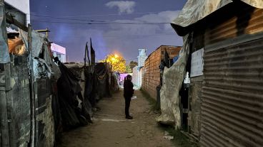 El pasillo donde ocurrió el crimen.
