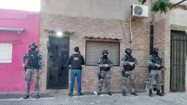 Uno de los allanamientos por el robo del pasado 20 de octubre.