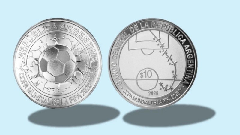 El Banco Central informó que se agotaron las monedas conmemorativas del Mundial 2026, con diseño inspirado en el 