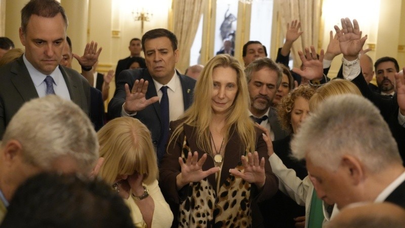 La jornada de oración en la Casa Rosada.