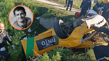 Sergio Guilledo perdió el control de un Fiat 128 amarillo que estaba modificado para competencias.