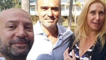 Diego Spagnuolo con Lule Menem y Karina Milei.