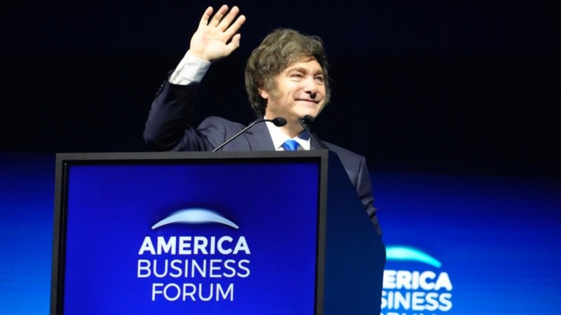 El presidente en el foro de Miami.