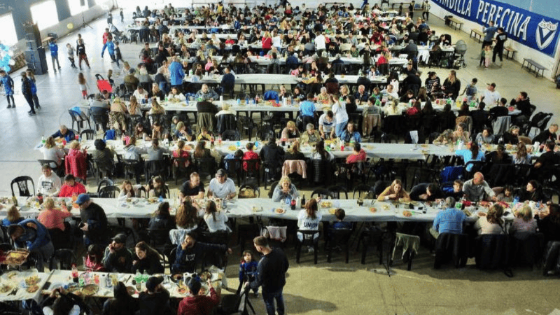 Almuerzo en Nueva Unión, Pérez, Santa Fe.