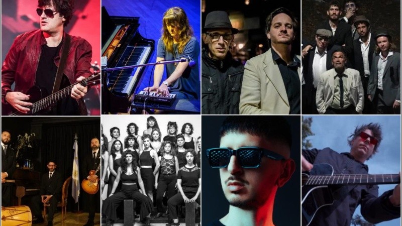 Una grilla de recitales en Rosario.