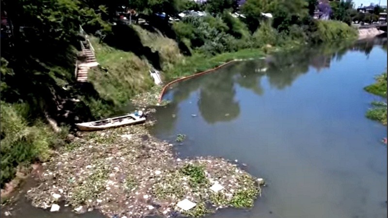 Así se ve el arroyo Ludueña.