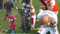Batalla campal, enfrentamientos con la policía y gas pimienta: los videos del escandaloso final entre Deportivo Madryn y Morón