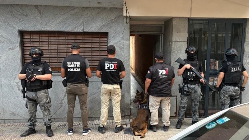Uno de los domicilios allanados por la PDI.