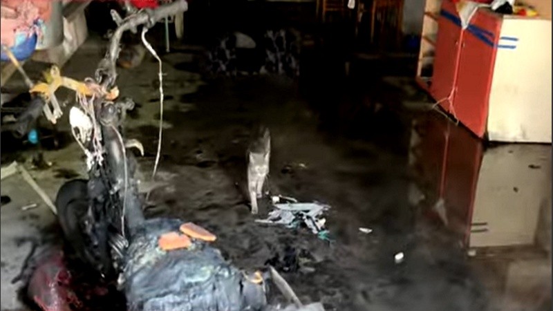 Así quedó la zona de la casa más afectada.