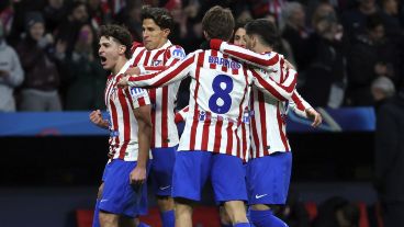 El conjunto de Simeone celebró en el estadio Metropolitano de España.