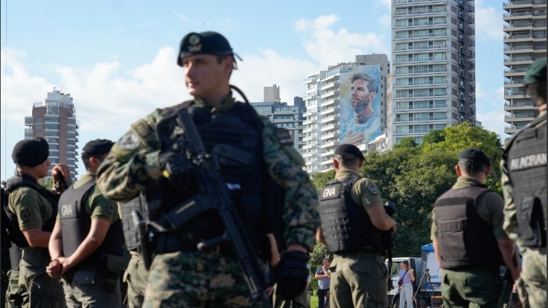 Efectivos de Gendarmeria nacional en Rosario (archivo).