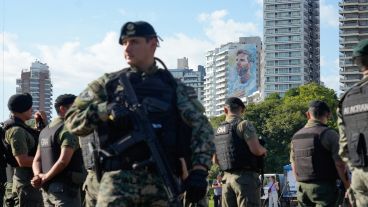 Efectivos de Gendarmeria nacional en Rosario (archivo).