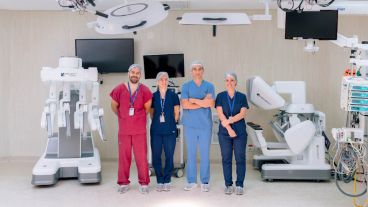 El equipo quirúrgico del Hospital Italiano.