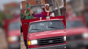 Regalos, trajes navideños y videos virales: la movida solidaria de las Xipolitakis en Fiorito