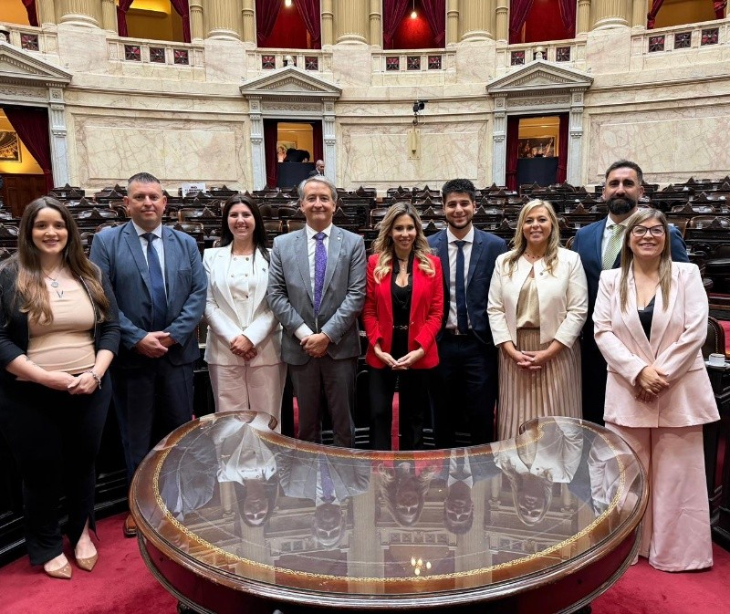 Los diputados de LLA este jueves en el Congreso de la Nación