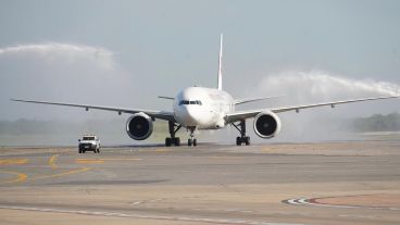 El aterrizaje en Ezeiza fue a las 16.55 de este jueves.