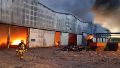 La planta de compostaje se prendió fuego esta mañana.