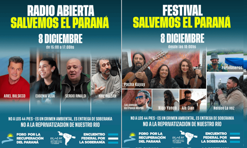  Radio abierta de 15 a 17 y festival desde las 18.
