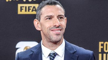 Maxi Rodríguez está presente en el sorteo de la Copa del Mundo.