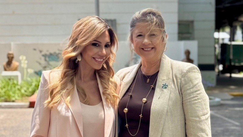 Romina Diez y Alejandra Monteoliva en Rosario este viernes