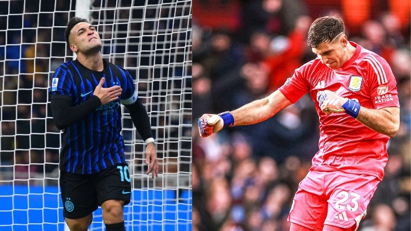 Lautaro hace historia en el Calcio y Emiliano fue el dueño de la foto del día en Premier (EFE).