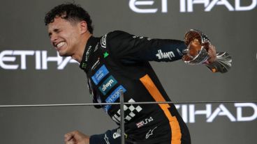 Norris festejó el campeonato.