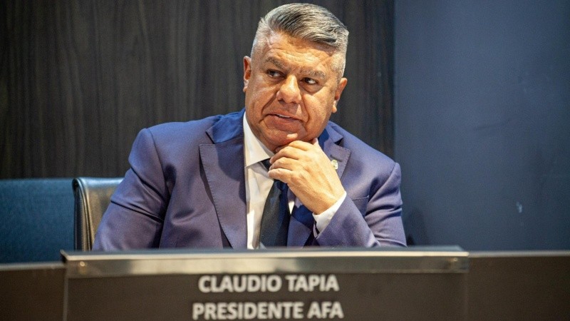 El presidente de la AFA, Claudio Tapia.