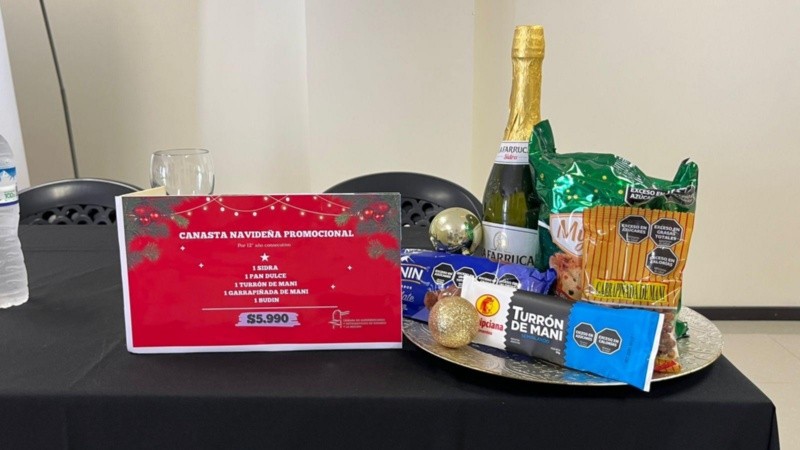 La canasta que se comercializará en distintos supermercados de la región.