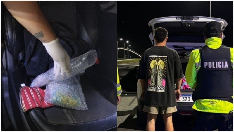 El paranaense circulaba sin la chapa patente delantera, lo que motivó la identificación del vehículo.