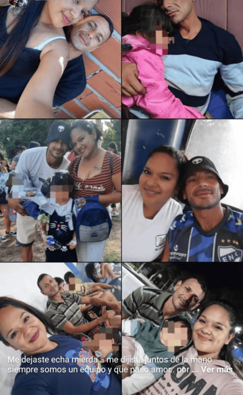 El posteo de la esposa en Facebook. El posteo de la esposa en Facebook.