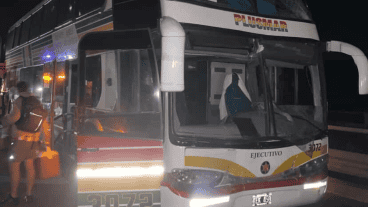 Uno de los micros involucrados.