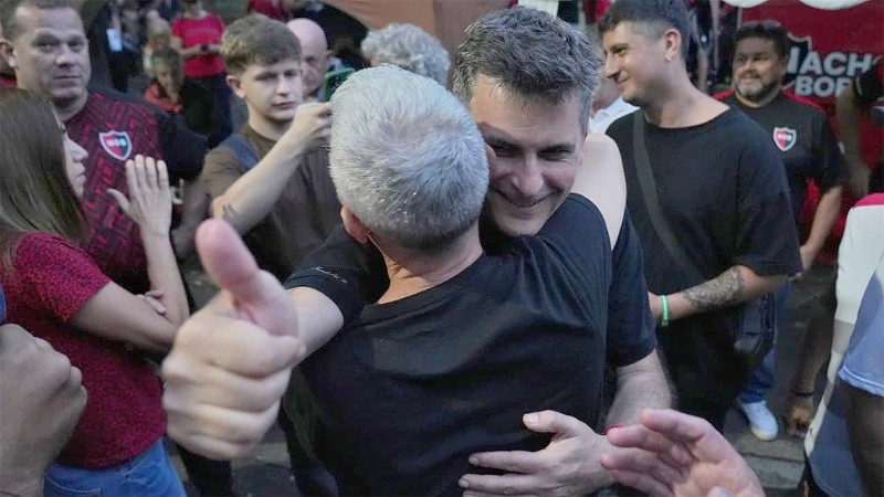 Boero celebra el triunfo. Tiene por delante serios desafíos institucionales y deportivos. (Alan Monzon/Rosario3)