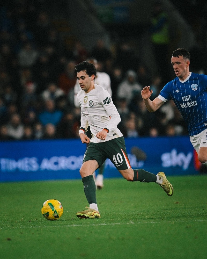 Facundo Buonanotte fue titular y también se destacó. (Chelsea)&nbsp;