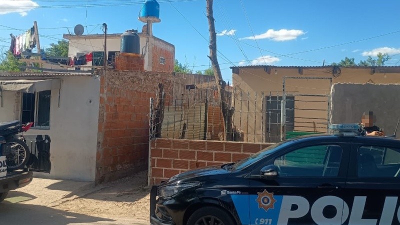 El pasillo donde tuvo lugar el operativo policial.