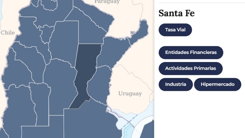 El portal de Transparencia Tributaria Municipal se puede navegar por provincias.