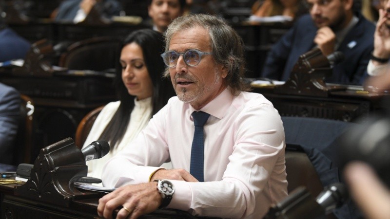 Benegas Lynch fue el miembro informante del bloque libertario y explicó el ajuste en el presupuesto.