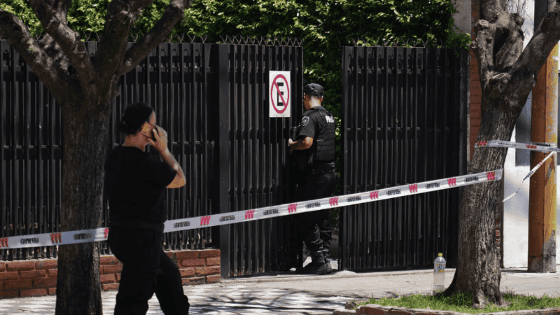 El frente de la propiedad donde encontraron el cuerpo.