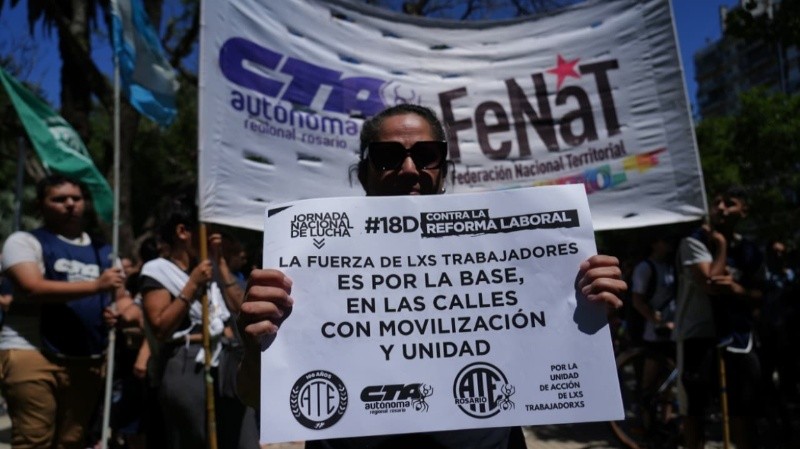 &nbsp;Movilización contra la reforma laboral (Alan Monzón).