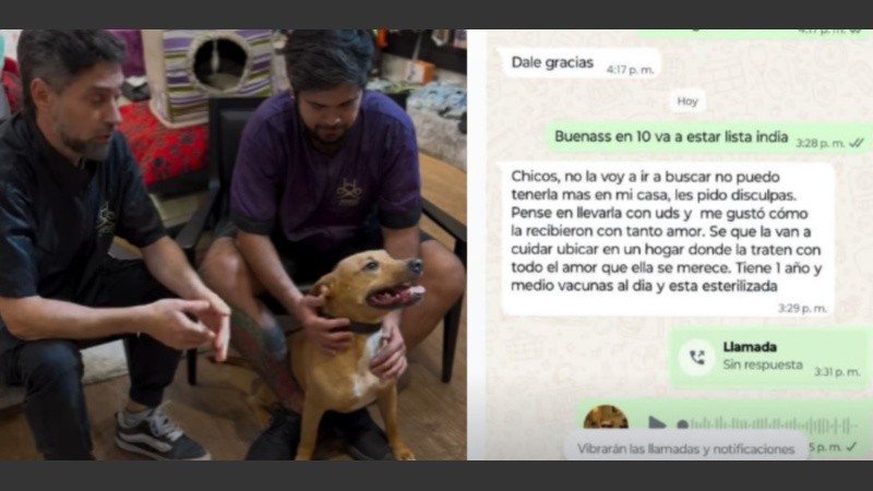 Llevó a su perra a la peluqería canina y la abandonó.