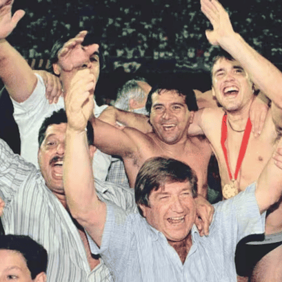 El Negro Palma y el Chacho Coudet, dos figuras de aquel Central campeón internacional.