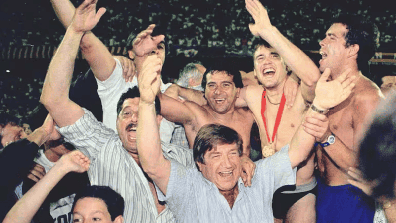 El Negro Palma y el Chacho Coudet, dos figuras de aquel Central campeón internacional.